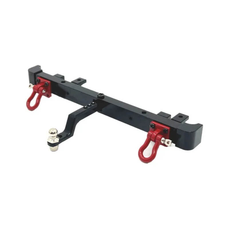 Metal Rear Bumper with Trailer Tow Hitch for MN82 LC79 1/12 RC Crawler